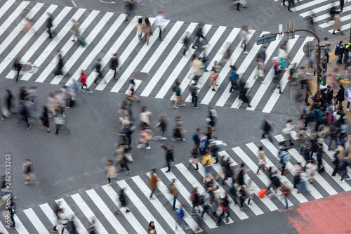 People crossing the street