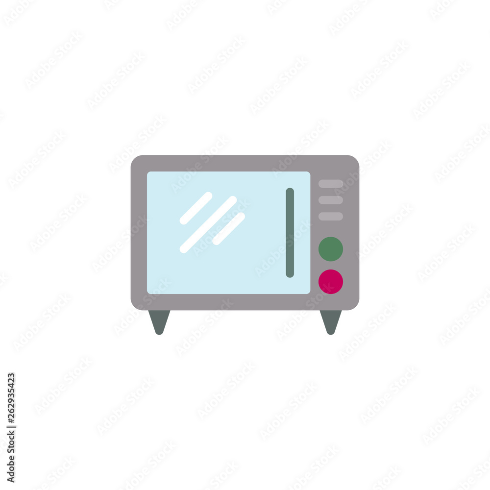 Microwave oven flat icon, vector sign, Microwave Electric Oven colorful pictogram isolated on white. Symbol, logo illustration. Flat style design Microwave oven flat icon, vector sign, Microwave Electric Oven colorful pictogram isolated on white. Symbol, logo illustration. Flat style design