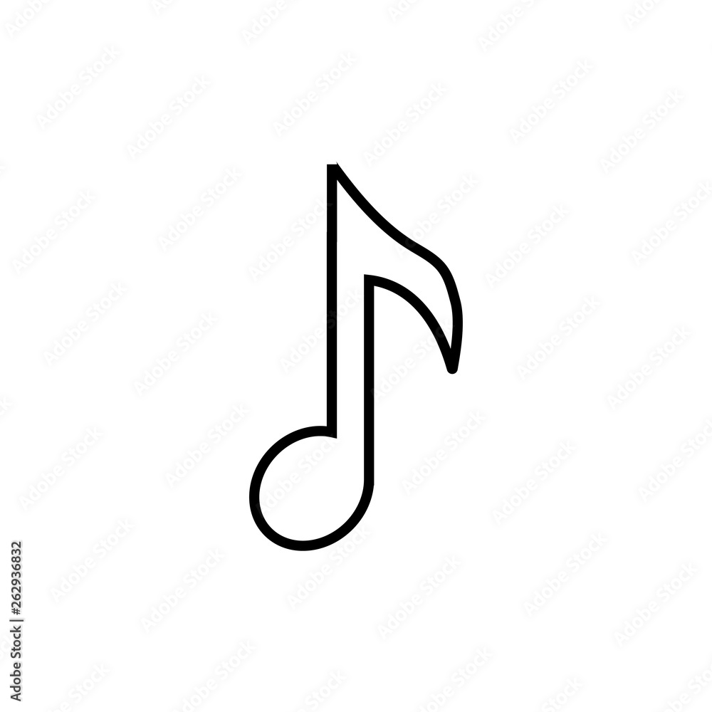 Music note graphic design template vector isolated Music note graphic design template vector isolated