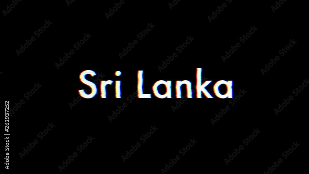 Sri Lanka title animation with glitch effect Sri Lanka title animation with glitch effect
