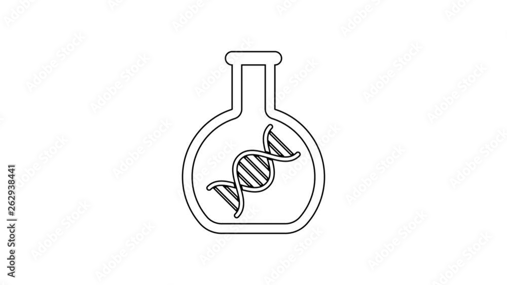Grey DNA research, search line icon on white background. Genetic engineering, genetics testing, cloning, paternity testing. 4K Video motion graphic animation Grey DNA research, search line icon on white background. Genetic engineering, genetics testing, cloning, paternity testing. 4K Video motion graphic animation