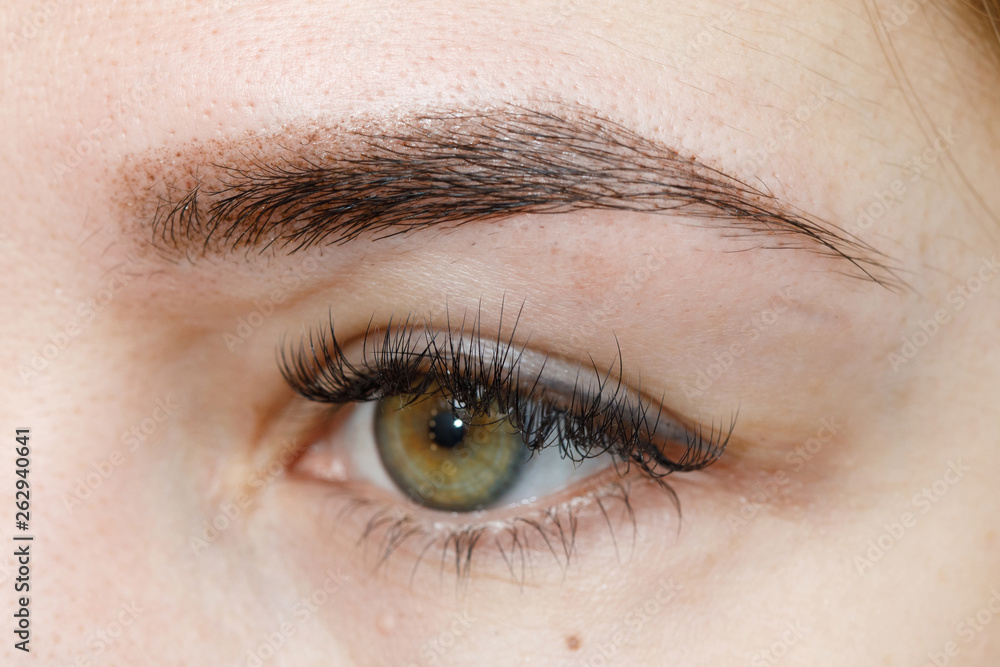 Result of permanent makeup, tattooing of eyebrows Result of permanent makeup, tattooing of eyebrows