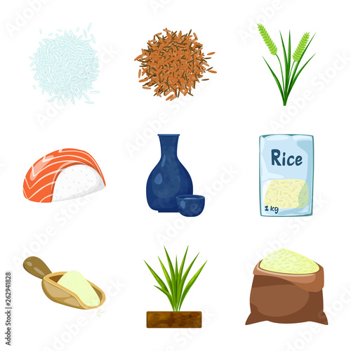 Vector illustration of food and organic symbol. Collection of food and agricultural stock vector illustration.