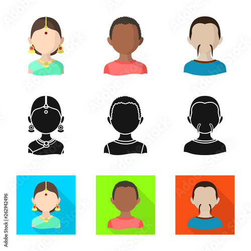 Isolated object of imitator and resident logo. Collection of imitator and culture stock vector illustration.