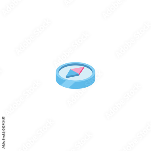 Compass isometric 3d icon. Creative illustration idea.