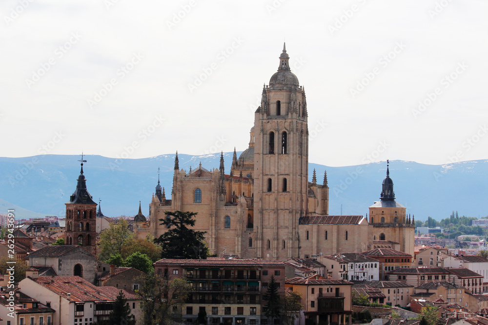 View to the center of Segovia, Spain