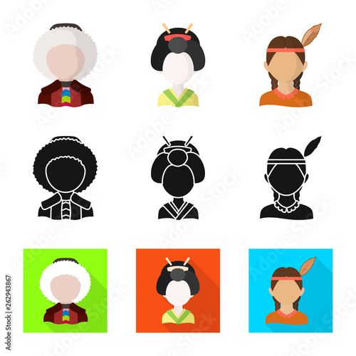 Vector design of imitator and resident sign. Collection of imitator and culture stock vector illustration.