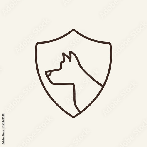 Pet insurance line icon
