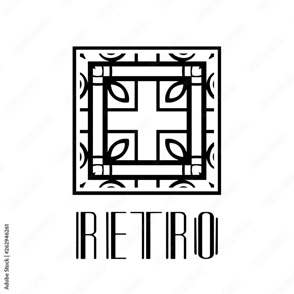 Vector logo design template concept in modern art deco style. Emblem for fashion, beauty and jewelry industry Vector logo design template concept in modern art deco style. Emblem for fashion, beauty and jewelry industry