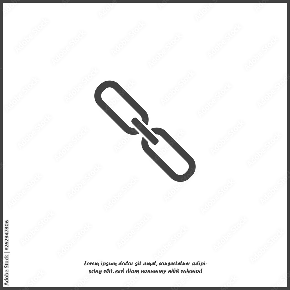 Chain links vector icon on white isolated background. Layers grouped for easy editing illustration Chain links vector icon on white isolated background. Layers grouped for easy editing illustration