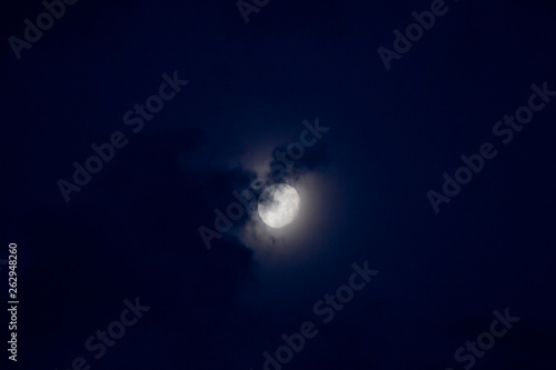 Moon with clouds