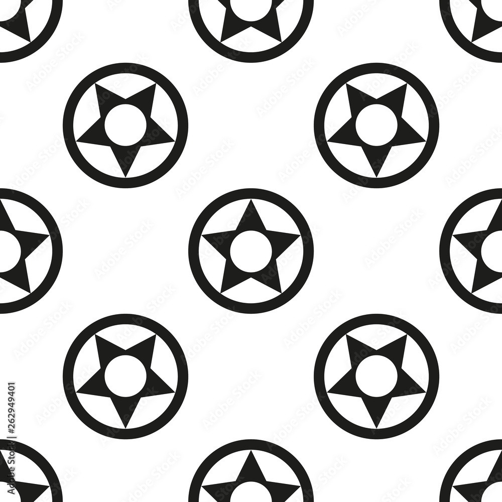 Star in circle as seamless pattern Star in circle as seamless pattern