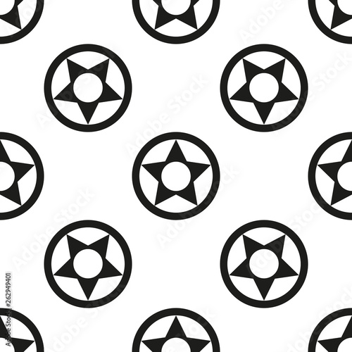 Star in circle as seamless pattern