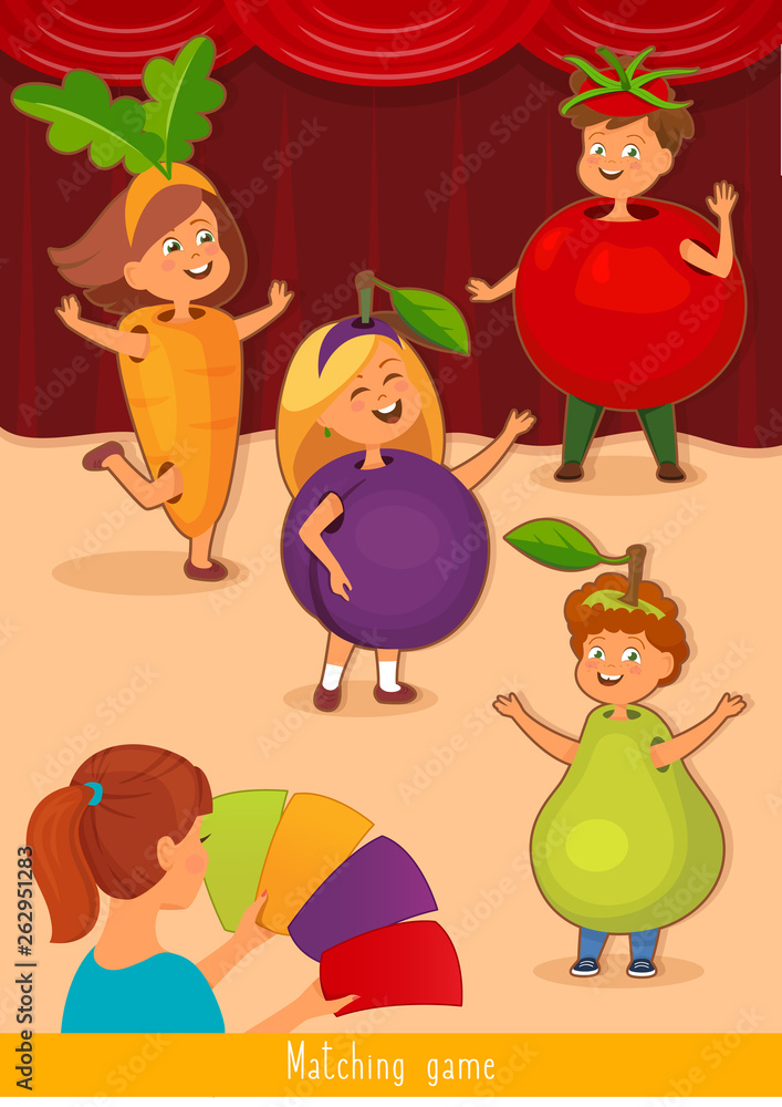 Fototapeta premium Educational children game. Toddlers activity.