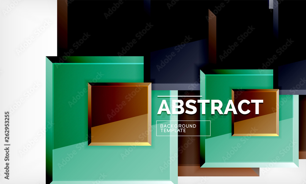 Square geometrical background Square geometrical background