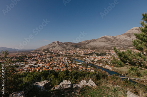 Aerial view of Trebinje city Bosnia and Herzwgovina