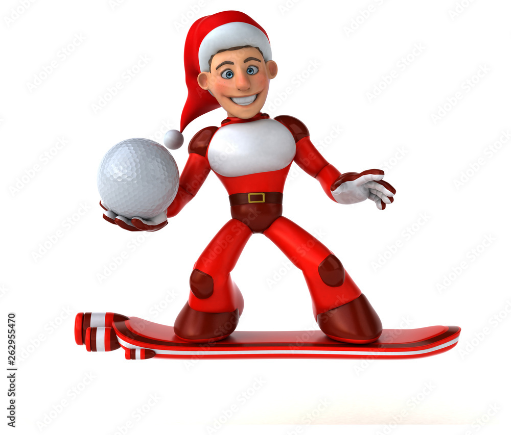 Fun Super Santa Claus - 3D Illustration Fun Super Santa Claus - 3D Illustration