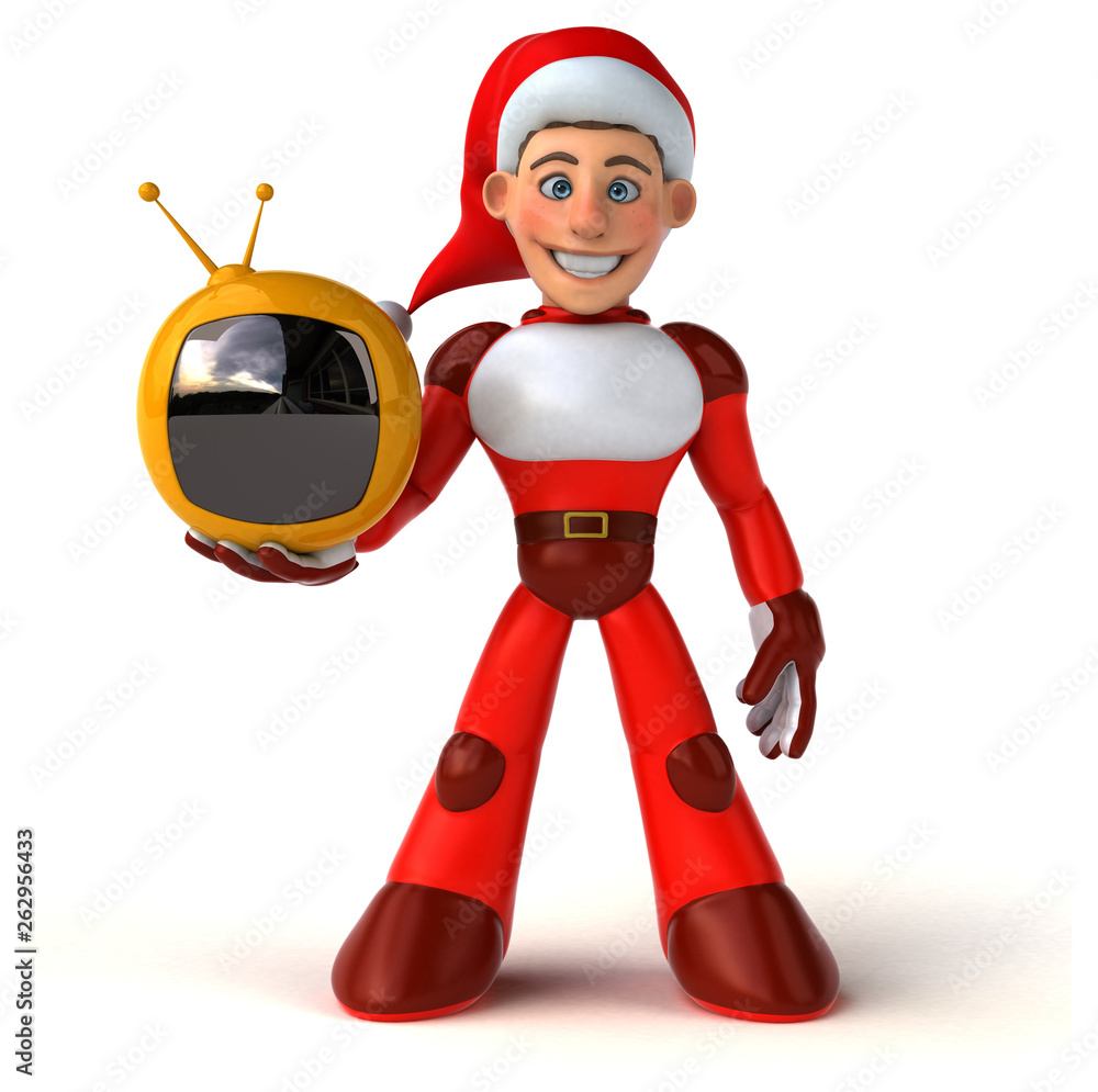 Fun Super Santa Claus - 3D Illustration Fun Super Santa Claus - 3D Illustration