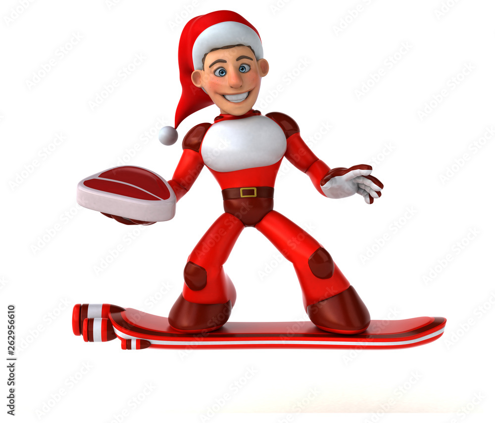 Fun Super Santa Claus - 3D Illustration Fun Super Santa Claus - 3D Illustration