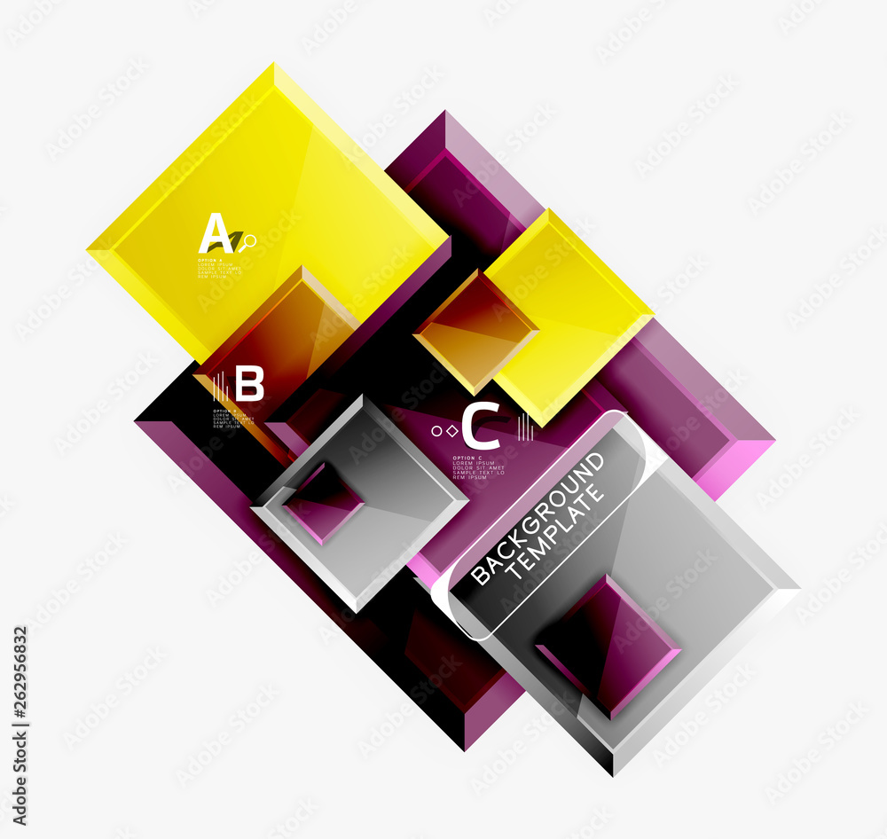 Obraz premium Minimal square banner abstract background