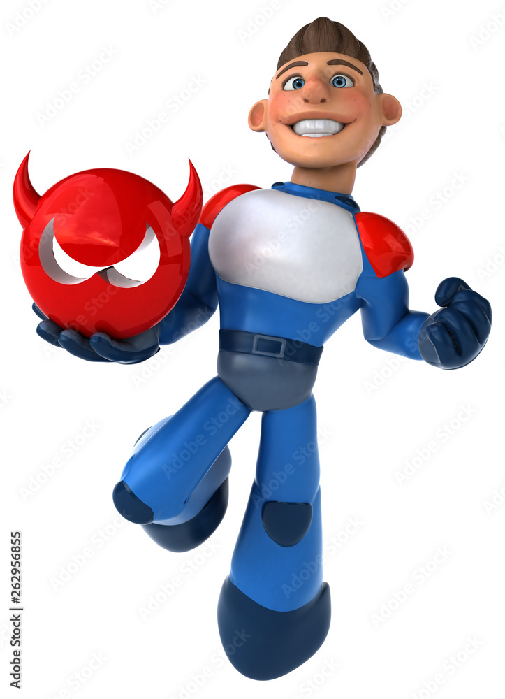 Super modern superhero - 3D Illustration