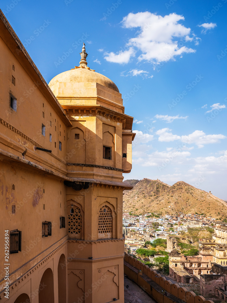 Architectural Landscape of Amber Fort in Agraijapur, India