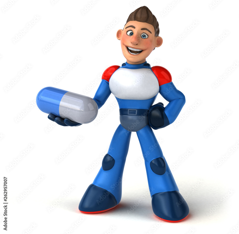 Super modern superhero - 3D Illustration Super modern superhero - 3D Illustration