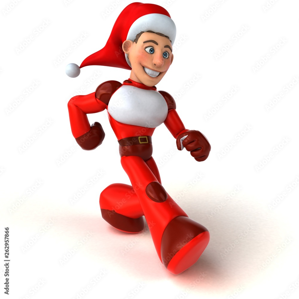 Fun Super Santa Claus - 3D Illustration Fun Super Santa Claus - 3D Illustration