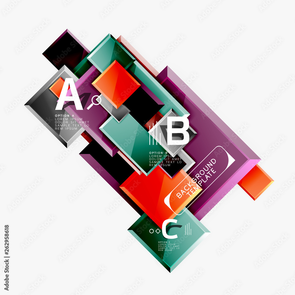 Abstract square composition for background, banner or logo Abstract square composition for background, banner or logo