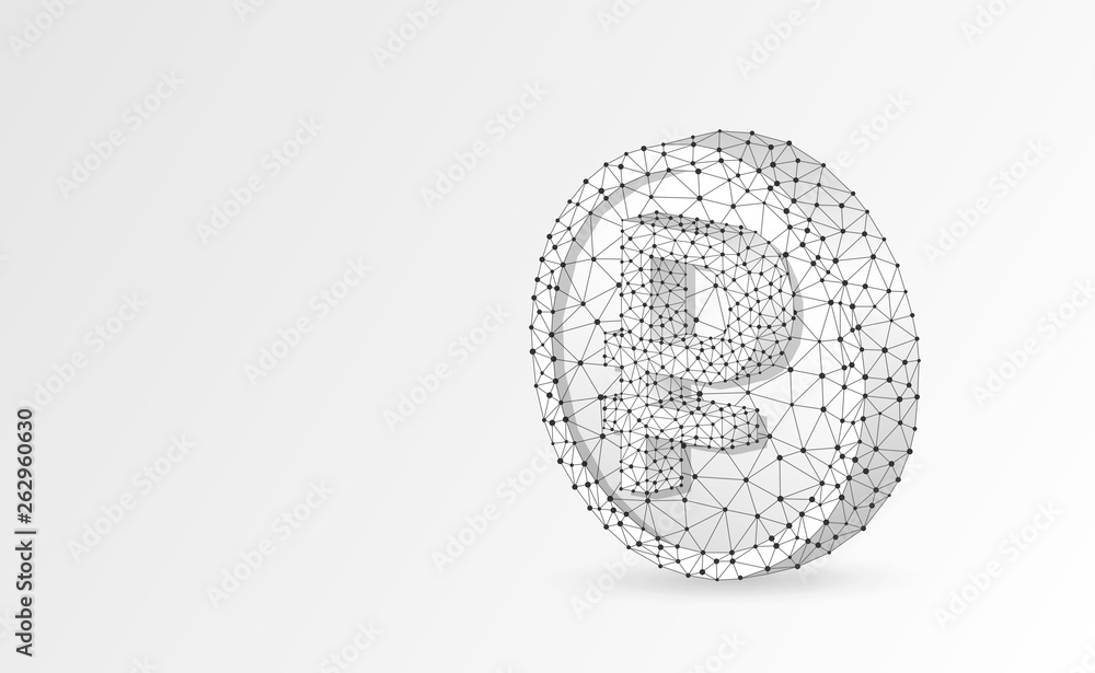 Russian Ruble currency. Golden Coin 3d illustration. Origami Polygonal Raster business, money, finance, cash, circle concept. Low poly wireframe, triangle, lines, dots, polygons. White background Russian Ruble currency. Golden Coin 3d illustration. Origami Polygonal Raster business, money, finance, cash, circle concept. Low poly wireframe, triangle, lines, dots, polygons. White background