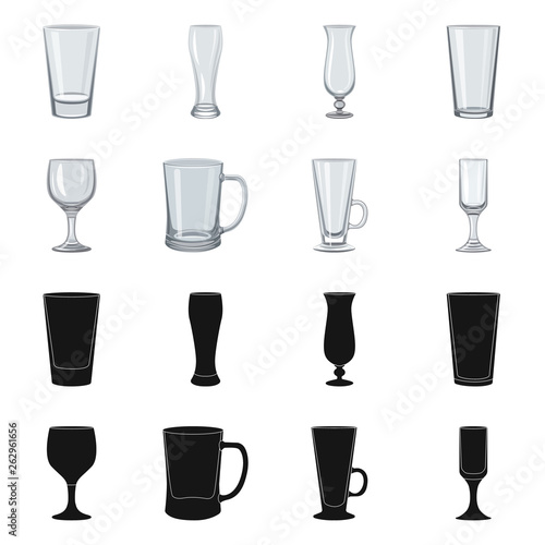 Vector design of form and celebration icon. Set of form and volume stock vector illustration.