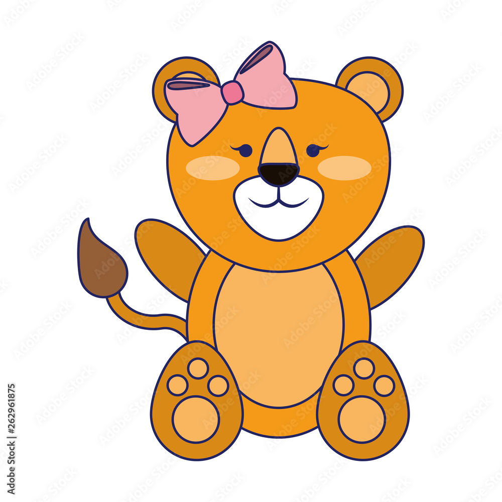 Tiger cute animal blue lines Tiger cute animal blue lines
