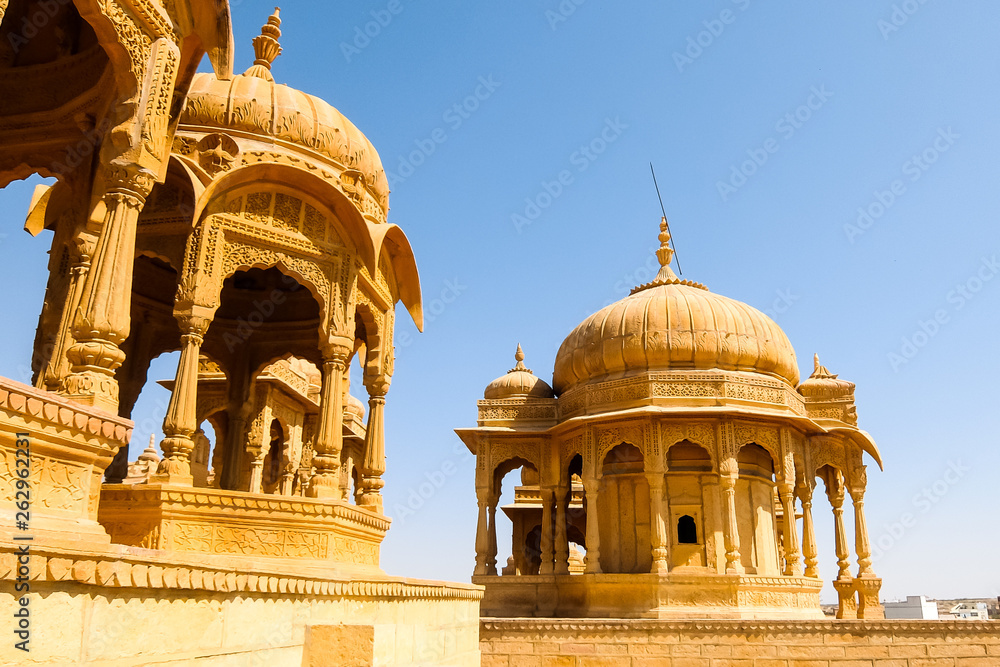 Fototapeta premium Architecture of Vyas Chhatri in Jaisalmer fort, Rajasthan, India.