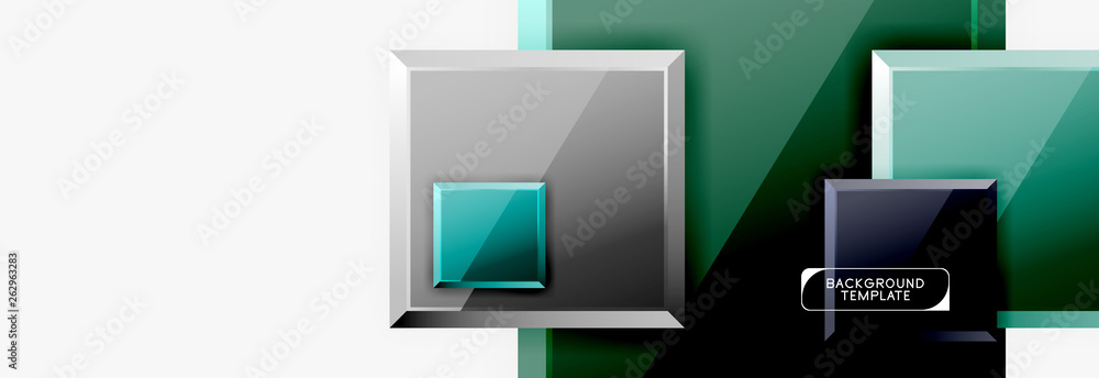 Fototapeta premium Minimal square banner abstract background