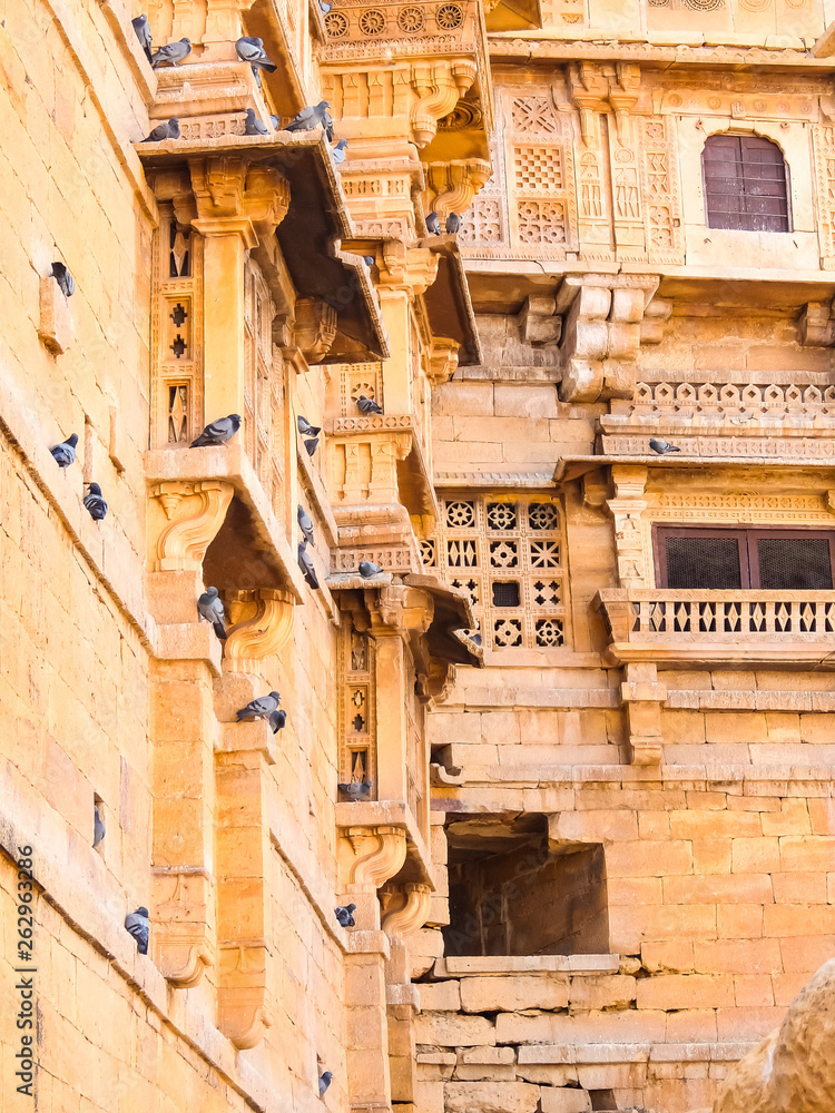Architecture of  Jaisalmer fort, Rajasthan, India.
