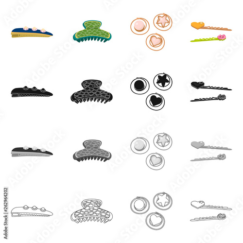 Vector design of beauty and fashion sign. Set of beauty and female vector icon for stock.