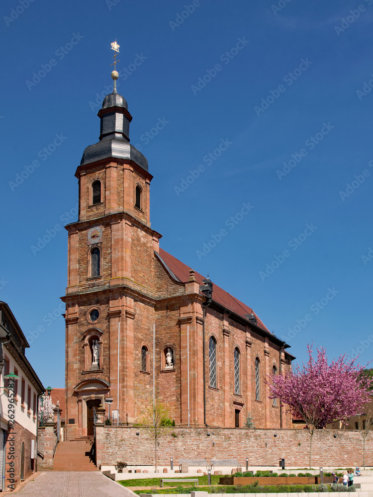 St. Martin Kirche in Mömlingen im Odenwald in Unterfranken, Bayern, Deutschland 