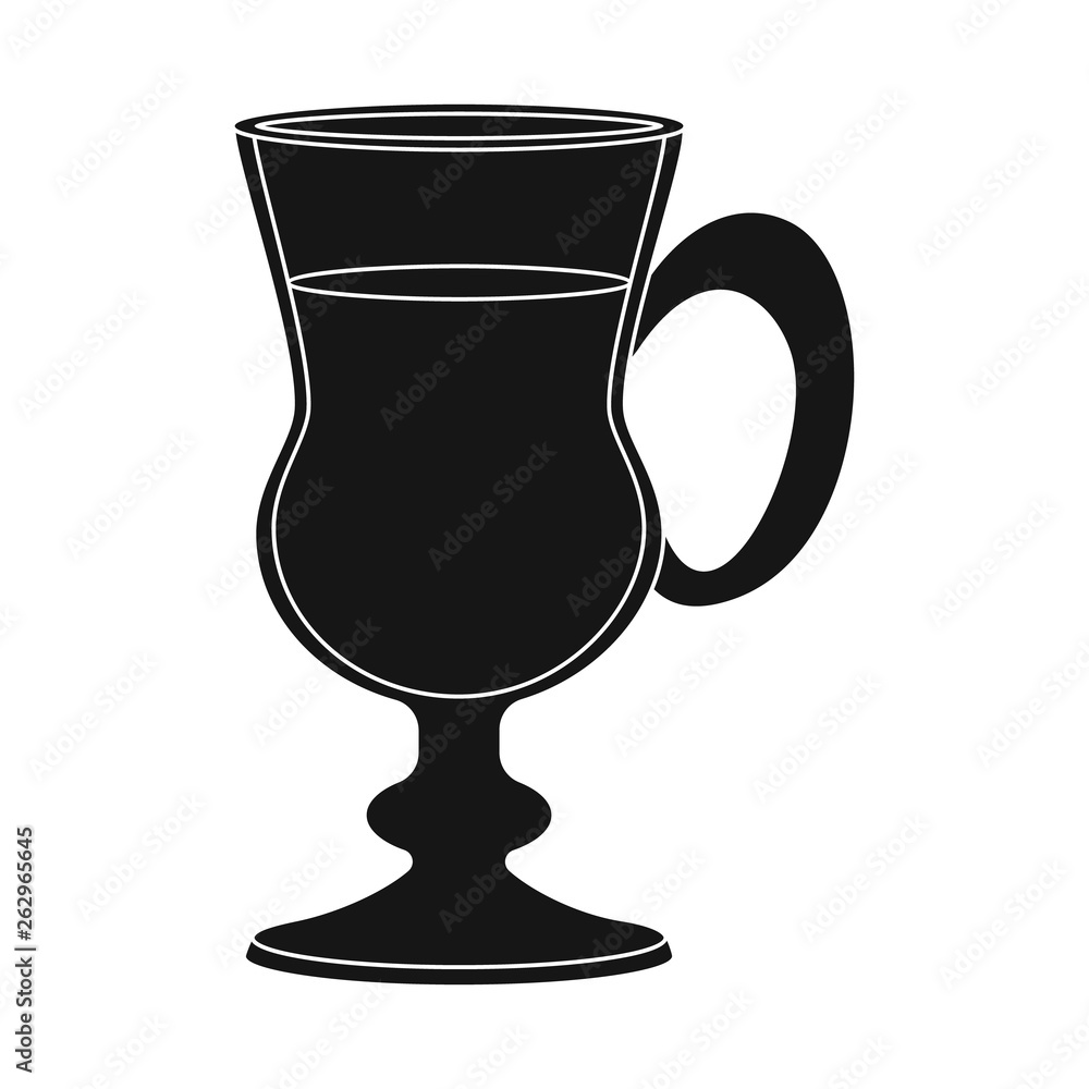 Isolated object of wine and mulled sign. Collection of wine and hot stock vector illustration. Isolated object of wine and mulled sign. Collection of wine and hot stock vector illustration.
