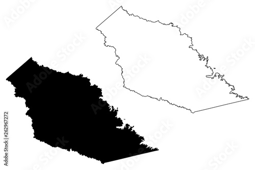 Angelina County, Texas (Counties in Texas, United States of America,USA, U.S., US) map vector illustration, scribble sketch Angelina map photo