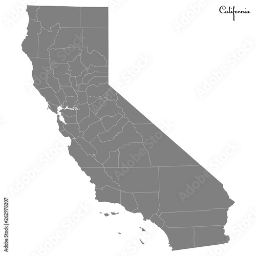 High Quality map state of United States