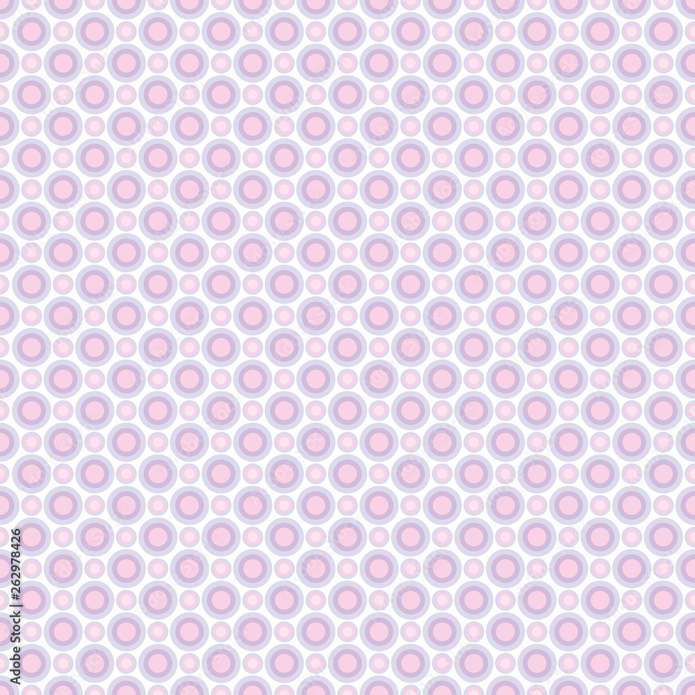 Seamless pattern of pastel lilac and pink circles. Background for fabrics, wallpapers, coatings, prints and designs. EPS file, vector - the template will fill in any form. Seamless pattern of pastel lilac and pink circles. Background for fabrics, wallpapers, coatings, prints and designs. EPS file, vector - the template will fill in any form.