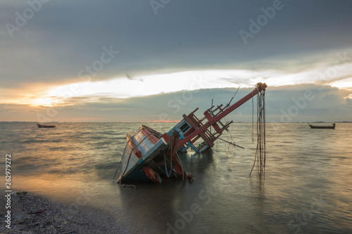 Fishing boat wreck