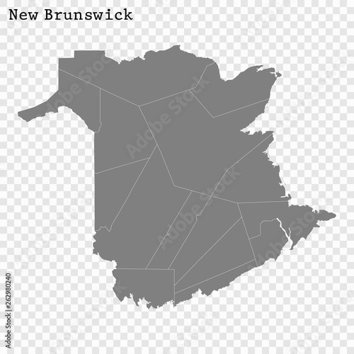 High Quality map province of Canada