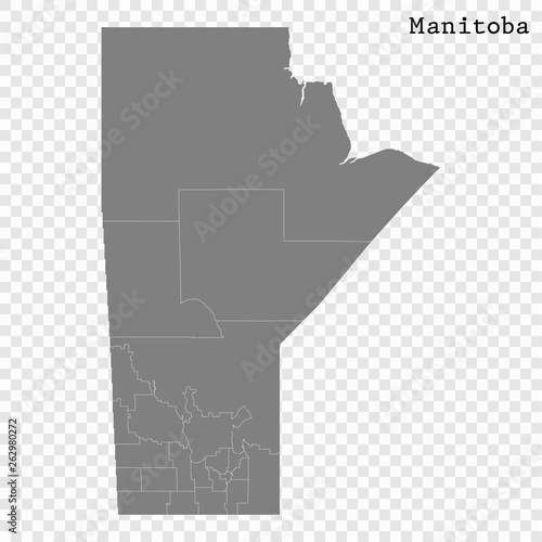 High Quality map province of Canada
