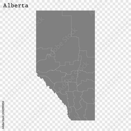 High Quality map province of Canada