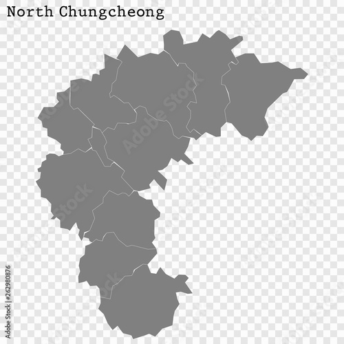 High Quality map province of South Korea