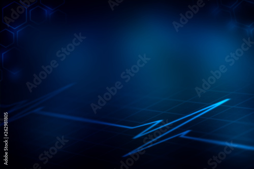 graph and health on blue abstract background, the blue color and blur abstract background