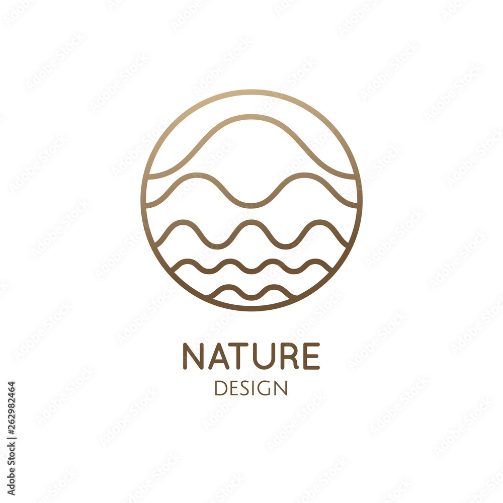 Obraz premium Logo mountain landscape