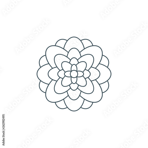 thin line flower logo