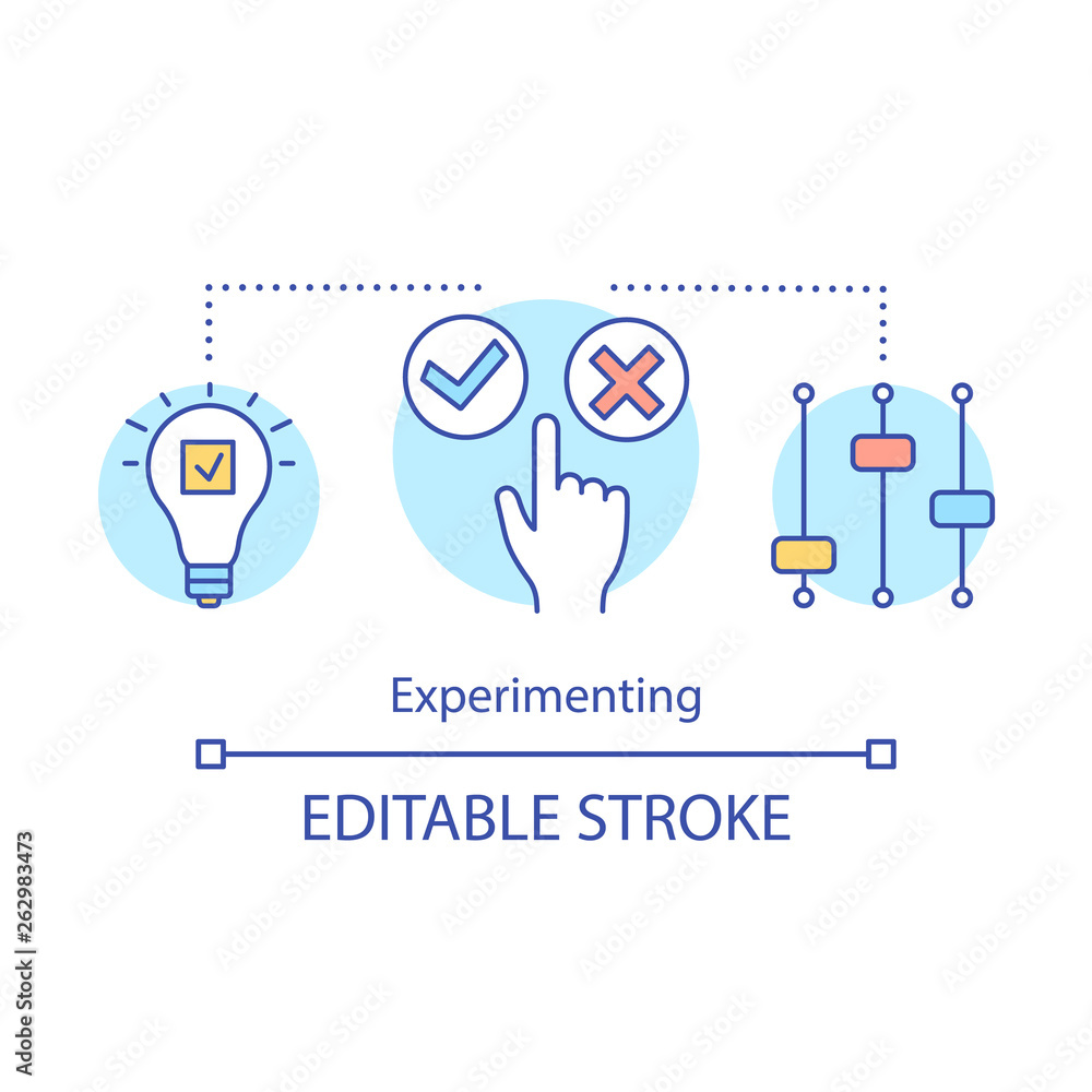Experimenting concept icon Experimenting concept icon